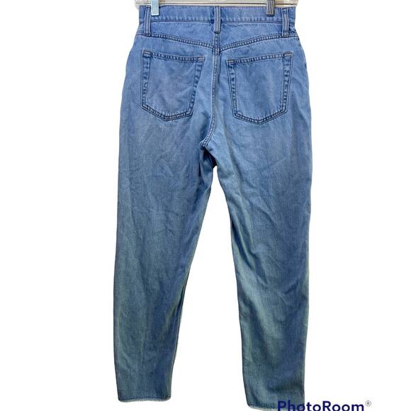 GAP Denim Mom Jeans Distressed Raw Hem 16 Youth - Picture 5 of 5